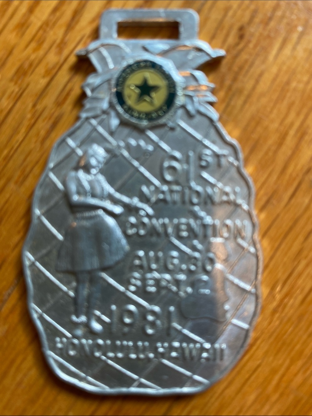 Vintage 61st National 1981 Convention Honolulu Hawai’i Nickel Medal